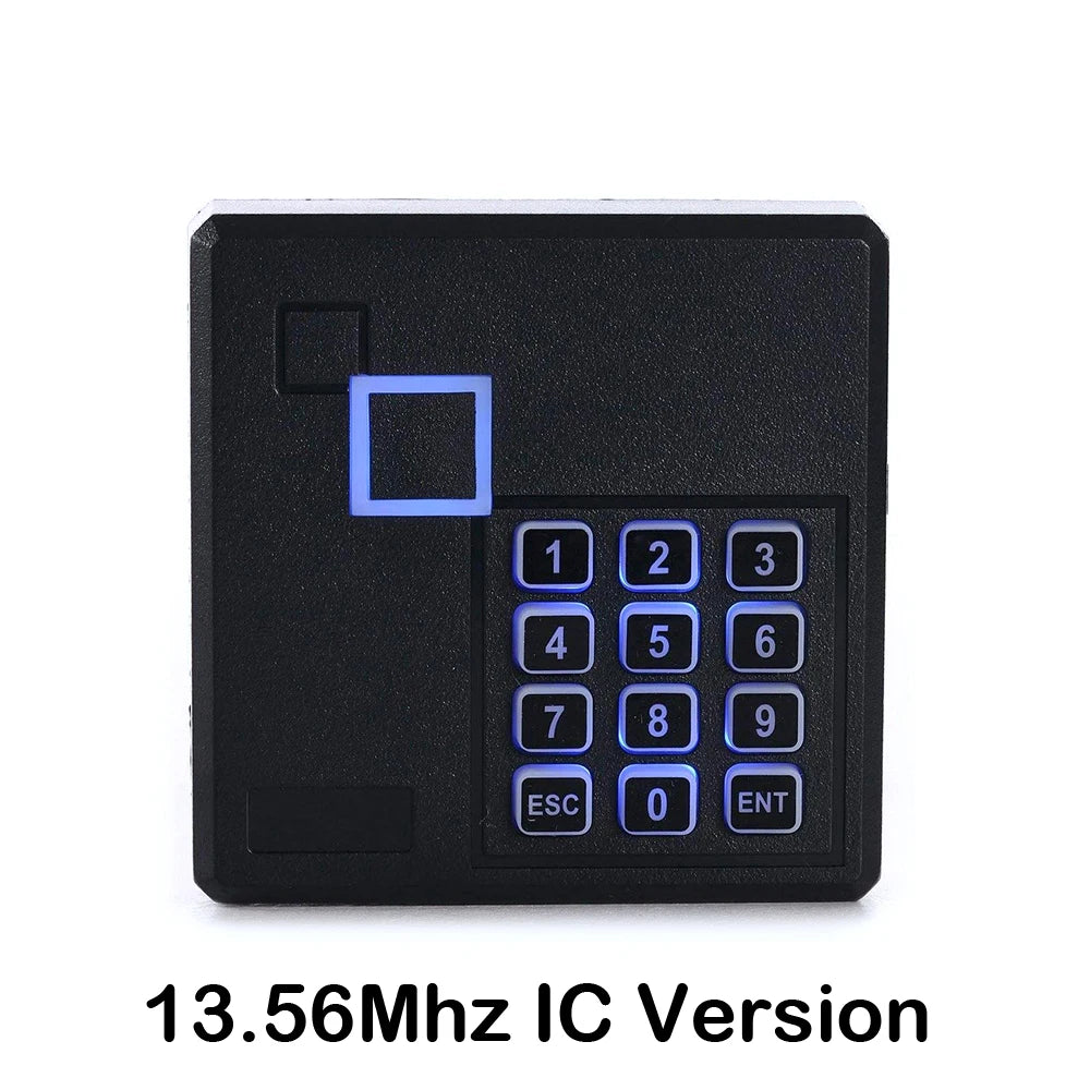 IP68 Waterproof RFID Access Control Reader 125Khz with Backlight 5000 User Capacity Keypad for Secure Entry Systems Vue 13.56Mhz version