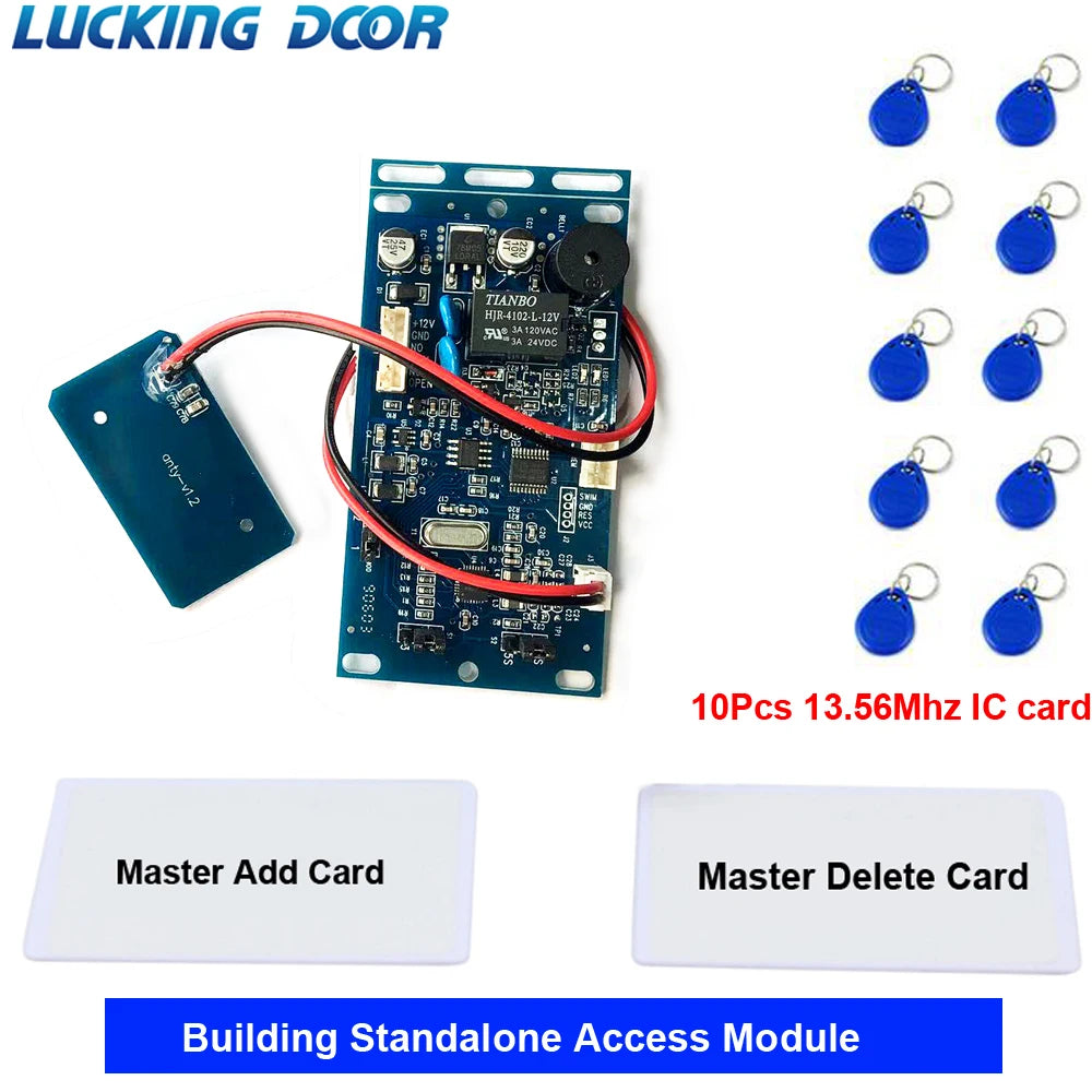 2500 users 125Khz 13.56Mhz RFID Proximity Access Control System Board Building Intercom Module Embedded Access Control module Vue 13.56Mhz IC