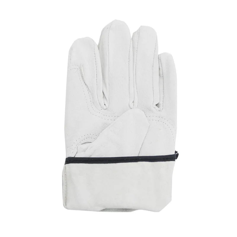 Leather Work Gloves Anti-Cut Soft Pig Skin Tear-Resistant Work Site Home Garden Carrying Gloves Hands Protection Vue