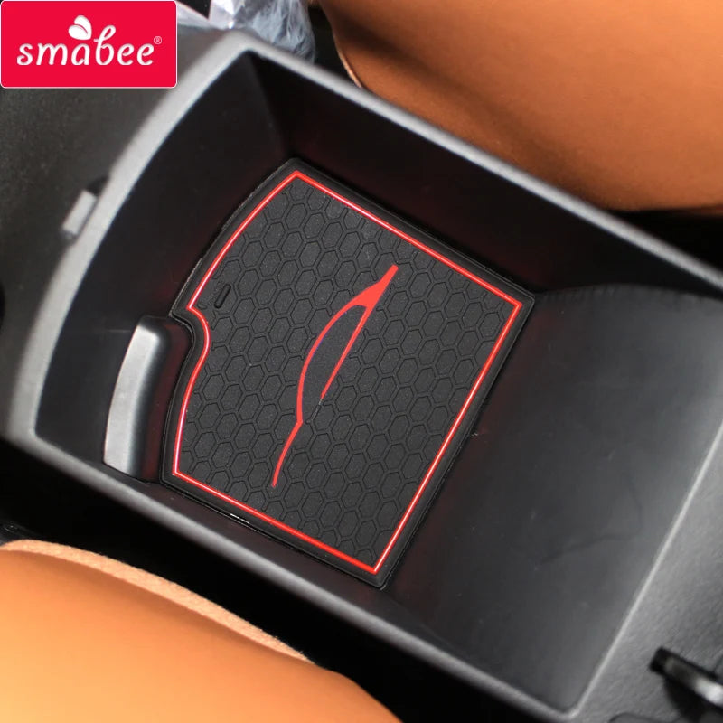 Smabee for Kia Rio 4 X-Line 2017 - 2022 2023 2024 Anti-Slip Gate Slot Cup Holder Mat Non-slip Pad Interior Accessories 18pcs/Set Vue