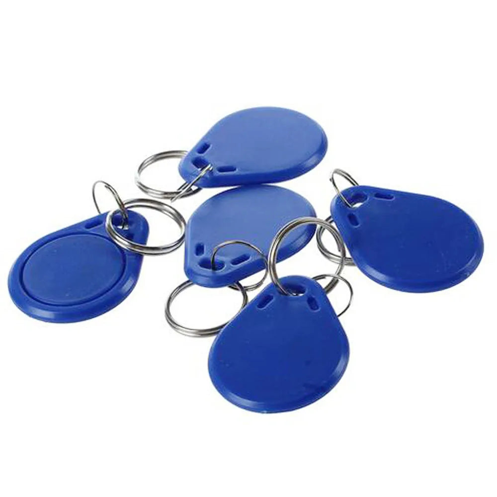 100pcs 13.56MHz IC M1 Keyfobs Tags Access Control System Kit RFID Key Finder Card Token Attendance Keychain ABS Waterproof Vue