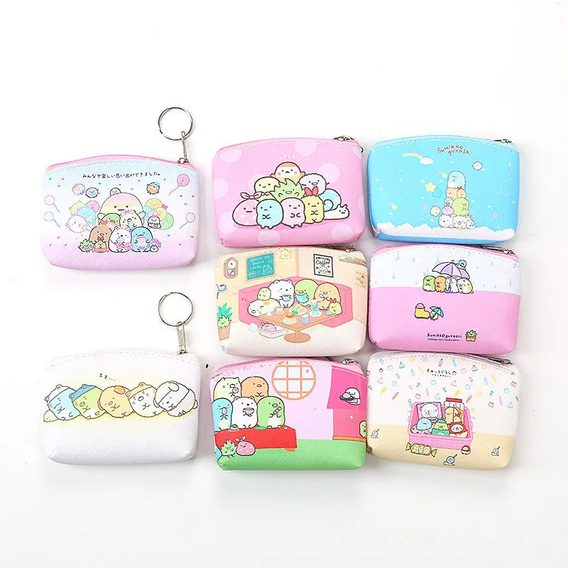 Cute Coin Purses Case Casual Coin Wallet Lady Fashion Flower Animal Pattern Cartoon Earphones Coin Keys Money Storage Bag Vue