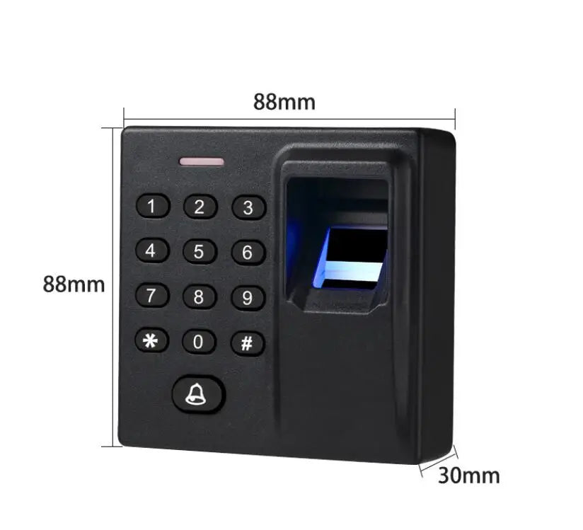 Mini Biometric Fingerprint Access Control Standalone Door Controller Keypad Finger and RFID Card Door Entry Lock Vue