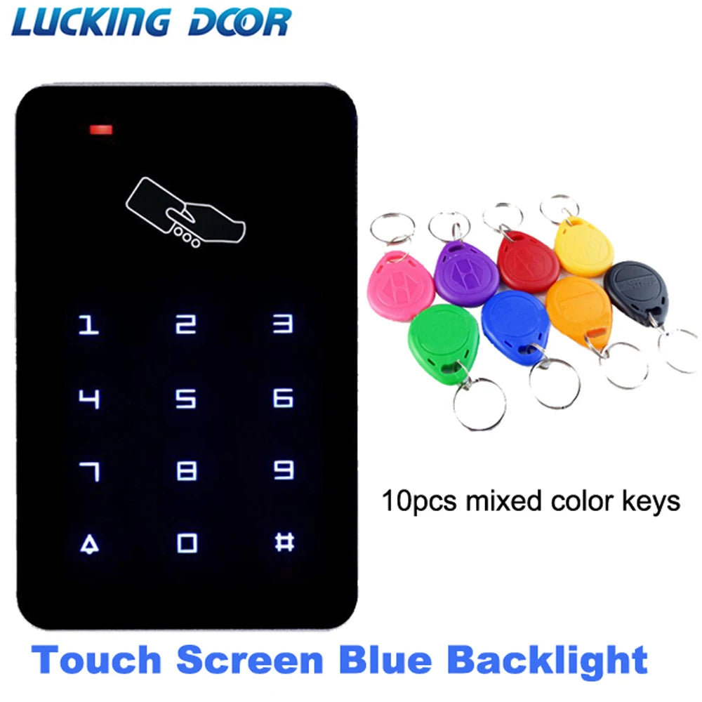 Standalone Access Controller 125Khz RFID Access Control Keypad digital panel Touch Screen Backlight Card Reader Door Lock System Vue