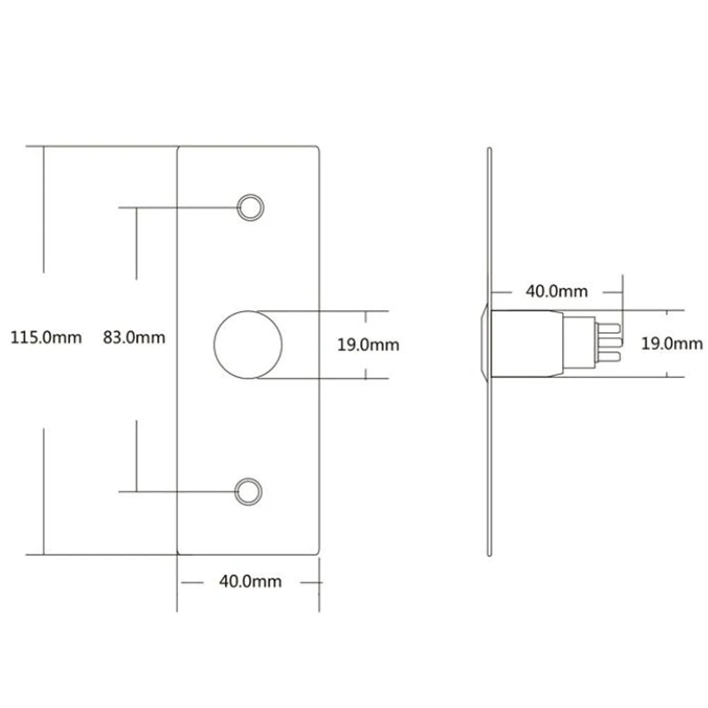 Access Control Exit Button Push Switch Door Release Buttons Open Electronic Gate Lock W/ Light S840L/S850L Vue