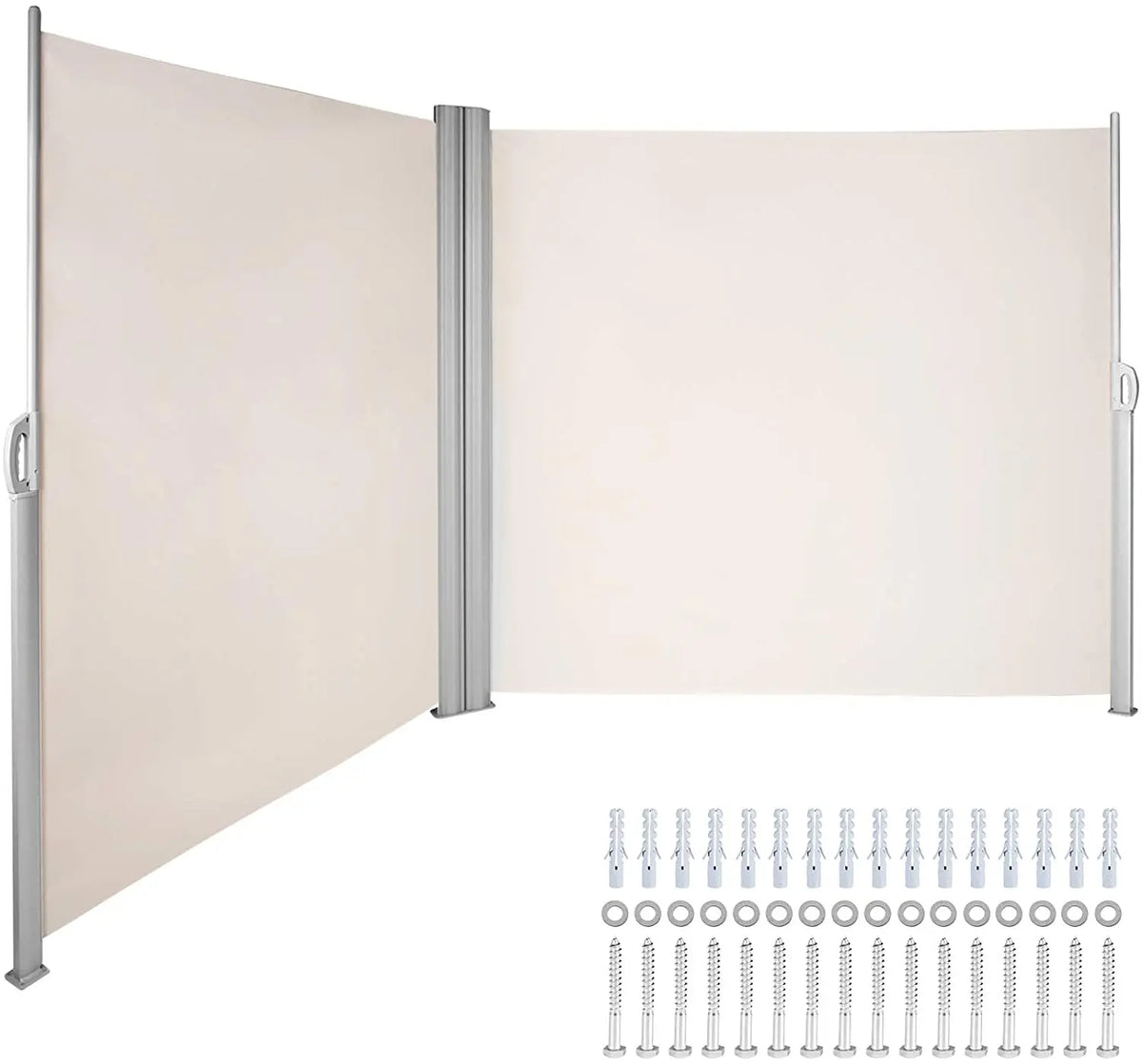 Retractable Side Awning Patio Privacy Screen | UV Wind Shield Retractable Side Awning Vue Beige Double 160X600cm United States