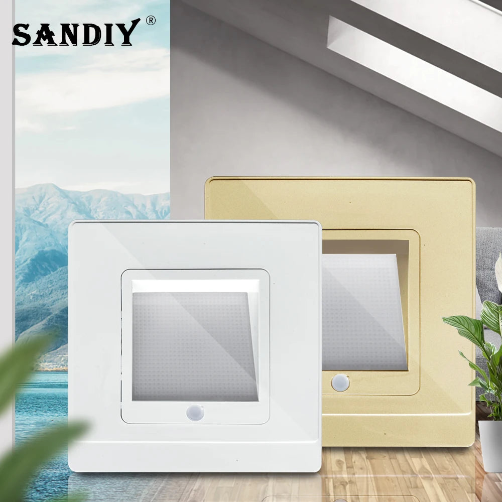 SANDIY LED Radar Motion Sensor Stair Wall Light – Night Sconce Motion Sensor Wall Light Vue