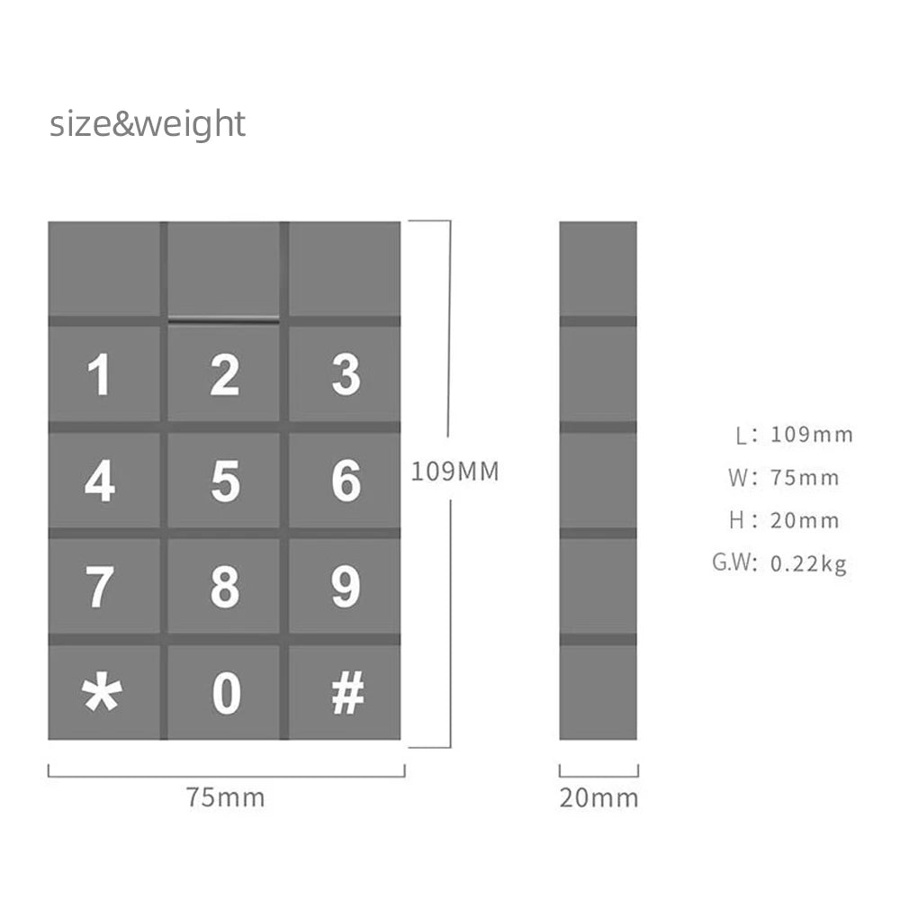 125KHz RFID Access Control Keypad EM Card Reader Password keypad For Door Access Control System Lock Vue
