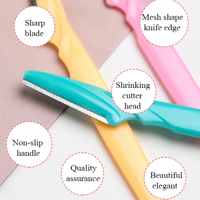 3/6/9PCS Eyebrow Trimmer Hair Remover Facial Razor Blades Shaver Sharp Portable Set Makeup Tool Kit Vue