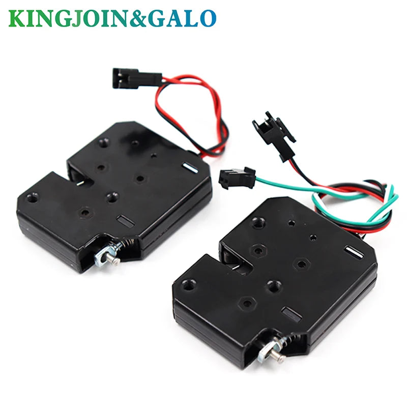 DC 12V 2A Small Solenoid Electromagnetic Electric Control Cabinet Drawer Lockers Lock Pudsh-push Design, Automatic Open the Door Vue