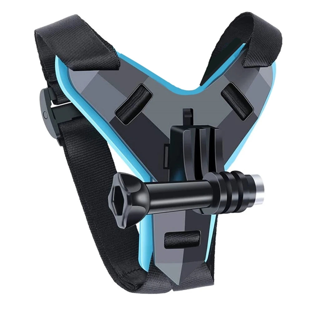 Helmet Strap Mount For Gopro Hero 11 10 9 8 7 6 5 4 3 Motorcycle Yi Action Sports Camera Mount Full Face Holder Accessories Vue Blue