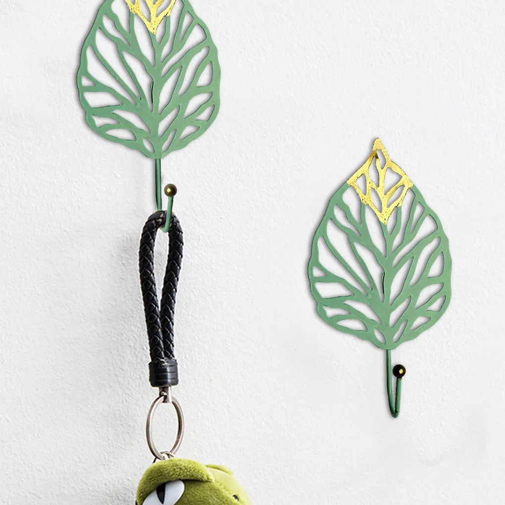 Nordic Leaf Wall Hook – Decorative Iron Coat & Key Hanger Decorative Wall Hook Vue