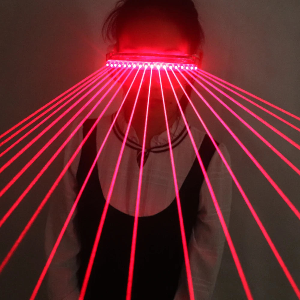 650nm Red Laser Glasses Party LED Sunglasses 18pcs Lazer Influx Of People Stage Flashing Glass Sexy Gogo Show Supplies Vue