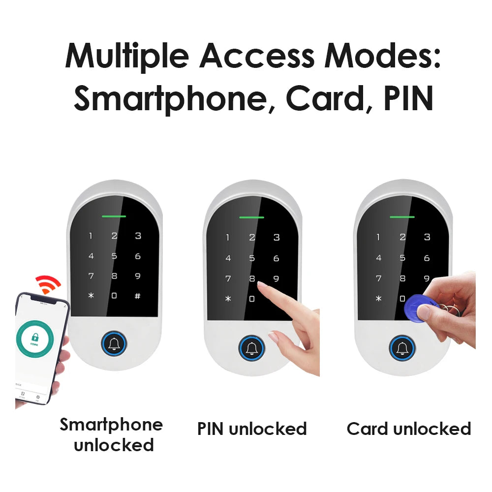 Bluetooth Tuya APP Access Control Keypad Touch Screen Waterproof RFID 125kHz 1000 Users Capacity for Access Control System Vue