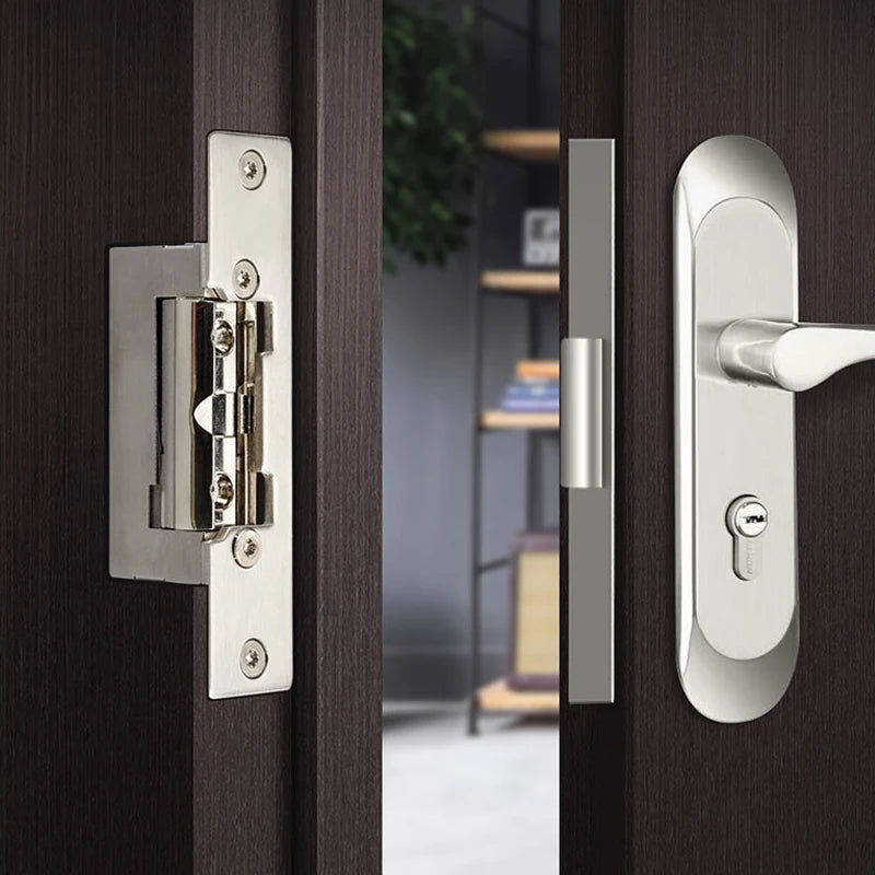 European Electric Strike Door Lock Adjustable Electric Strike Locks Durable Lock Tongue Access Control Locks Double Unlock Mode Vue