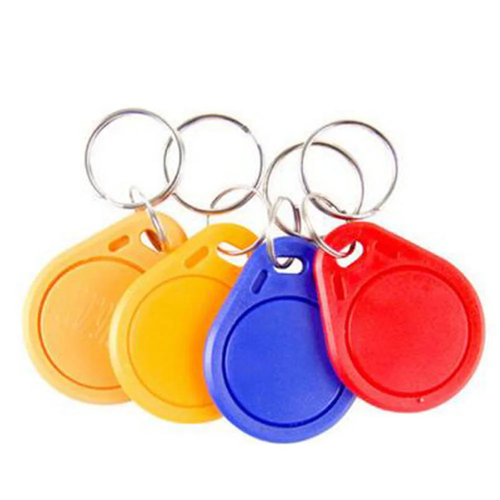100pcs 13.56MHz IC M1 Keyfobs Tags Access Control RFID Key Finder Card Token Attendance Management Keychain Accept customization Vue