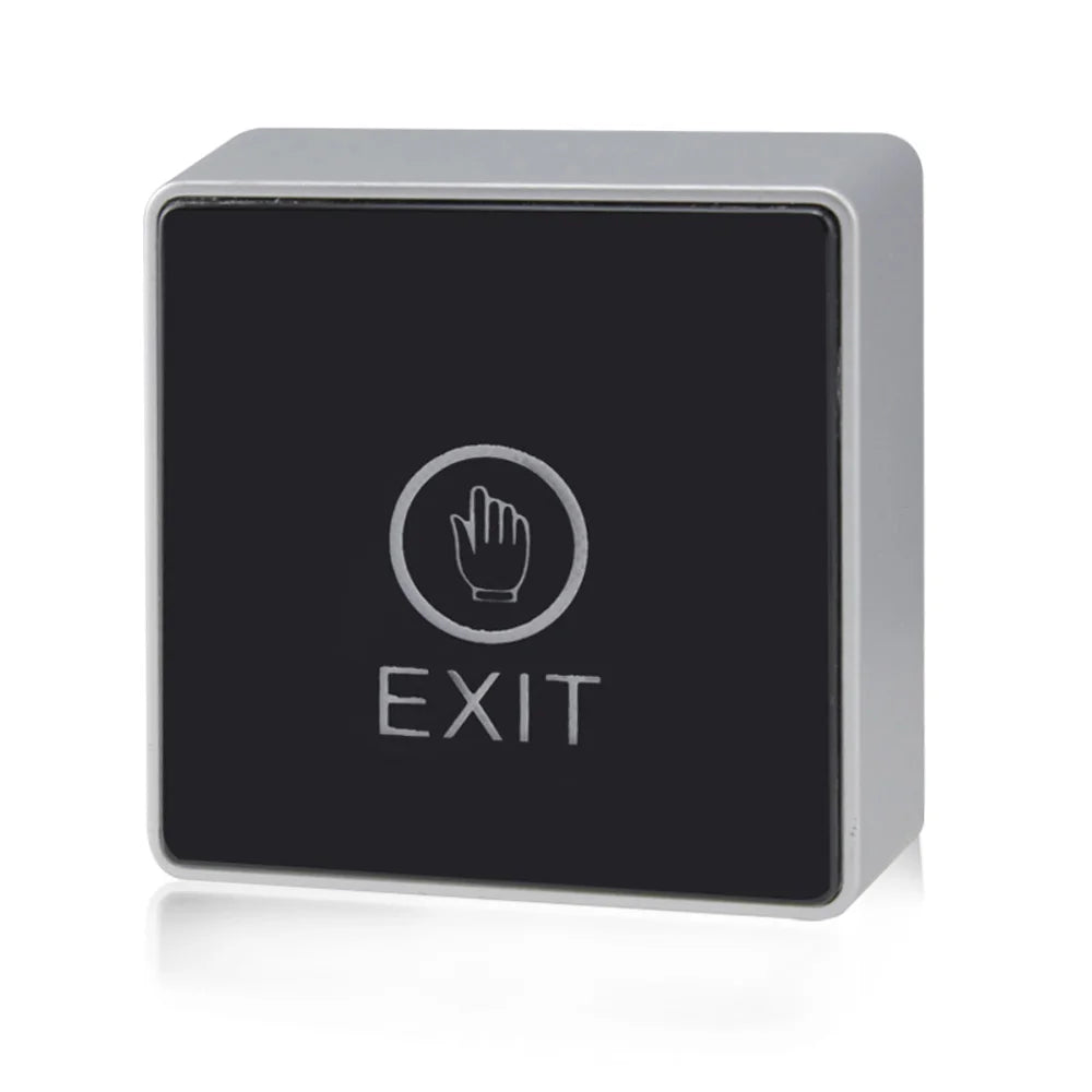 86*86mm Backlight Push Touch Exit Button Infrared Contactless Door Release Switch for access Control System With LED Indicator Vue China Mainland
