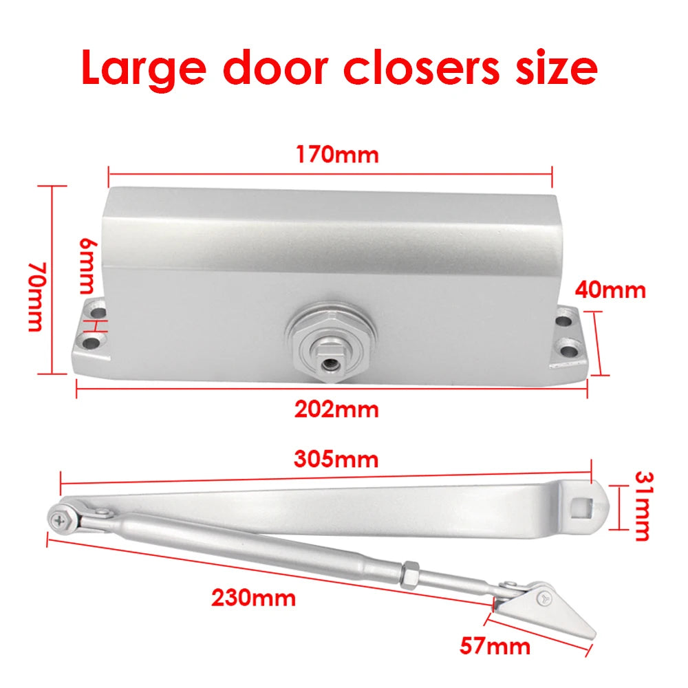 Hydraulic Buffer Automatic Door Closer 45KG to 85KG Mute Closing Door Hardware Adjustable Speed Door Closing Equipment Vue