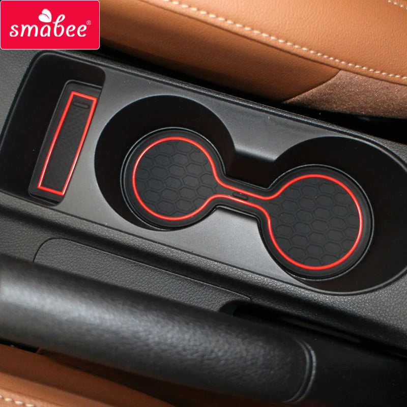 Smabee for Kia Rio 4 X-Line 2017 - 2022 2023 2024 Anti-Slip Gate Slot Cup Holder Mat Non-slip Pad Interior Accessories 18pcs/Set Vue
