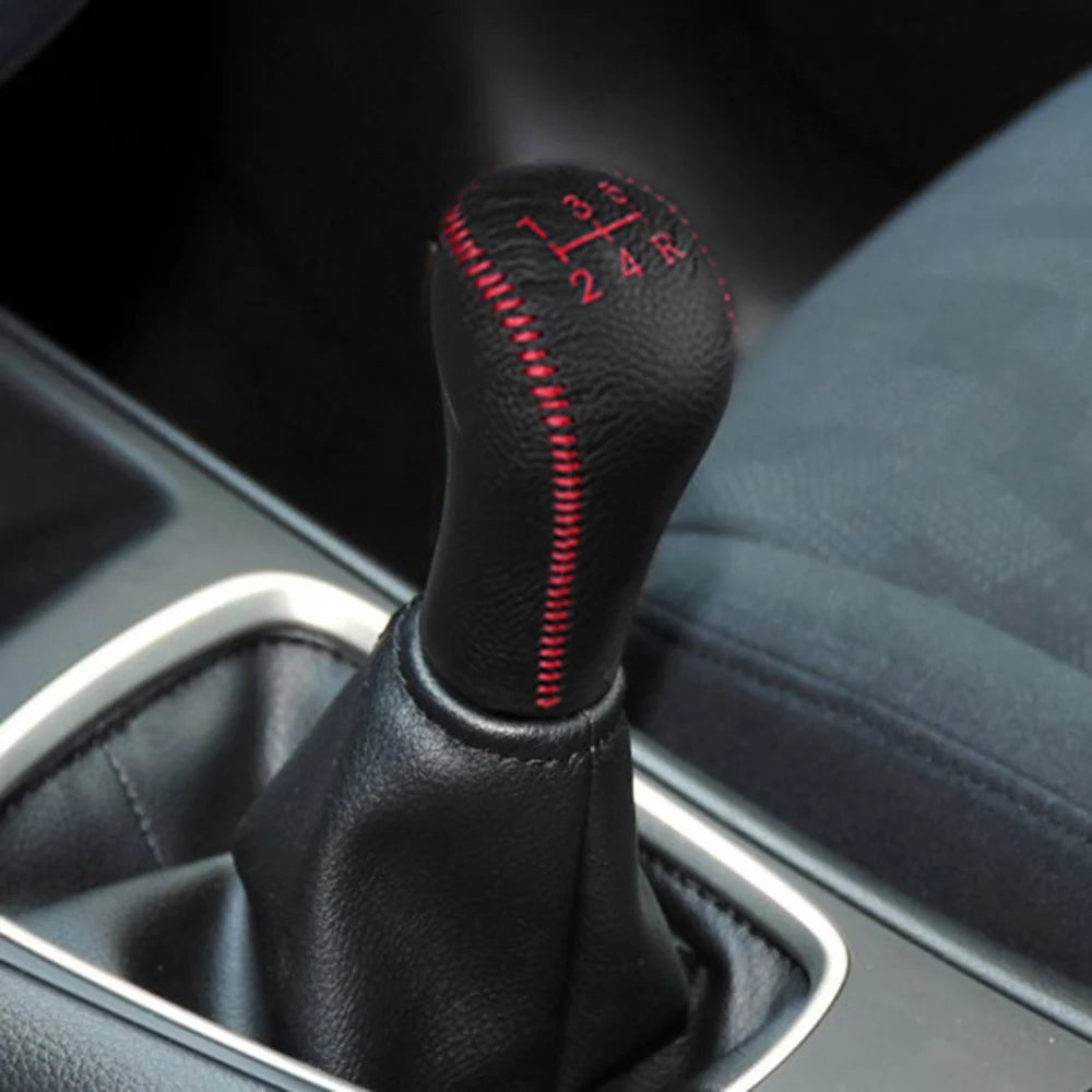 For Nissan almera Genuine Leather Gear Shift Knob Cover Automatic AT MT Transmission Car Accessories Auto Parts Vue