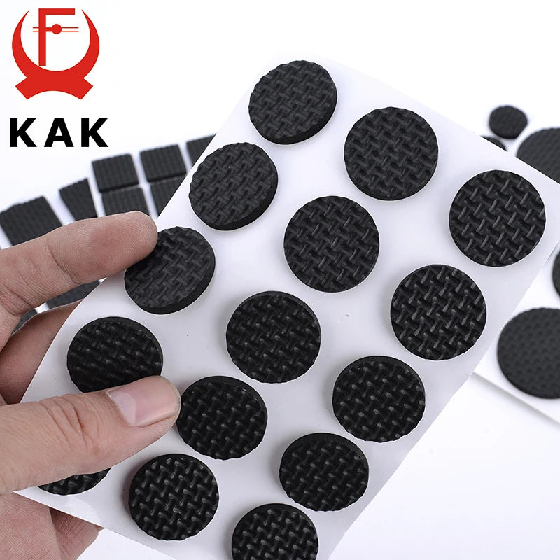 KAK 1-24PCS Self Adhesive Furniture Leg Feet Rug Felt Pads Anti Slip Mat Bumper Damper For Chair Table Protector Hardware Vue
