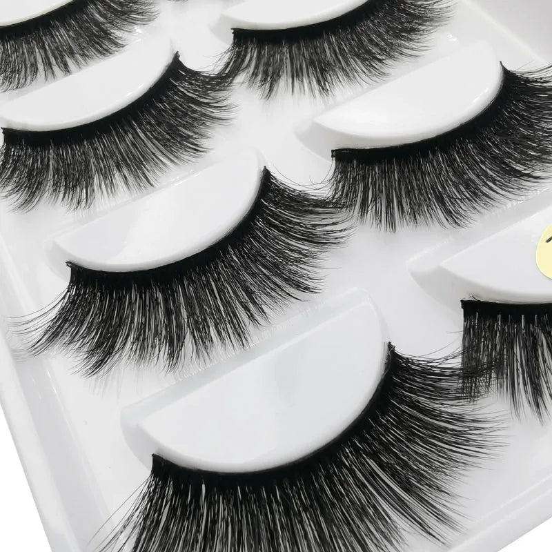 SHIDISHANGPIN 5 Pairs False Eyelashes Natural Mink Eyelashes Makeup 3D Mink Lashes Thick Fake Eyelashes Maquiagem Faux Cils G800 Vue 5pairs G802 lashes China Mainland