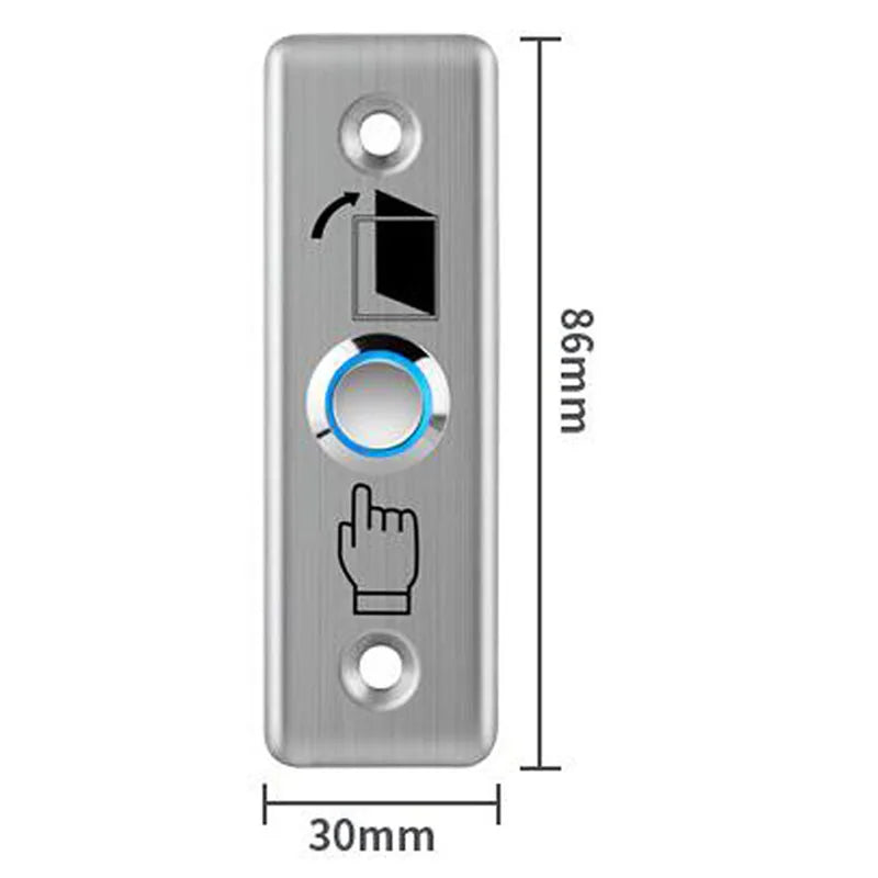 Stainless Steel Exit Button Push Switch Door Opener Release for Access Controler Smart Lock Vue