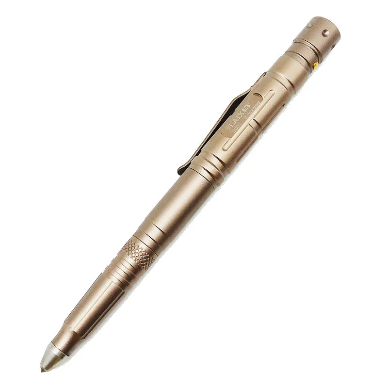Multi Function Tactical Pen Emergency Window Breaker Flashlight/Bottle Opener/Wrench/Screwdriver Outdoor Survival EDC Tool Vue Gold