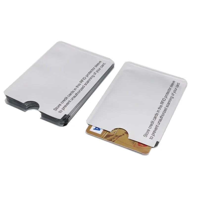 10PCSPCS RFID 13.56mhz IC card Protection NFC Shielded Card Sleeve Prevent unauthorized scanning Vue Default Title