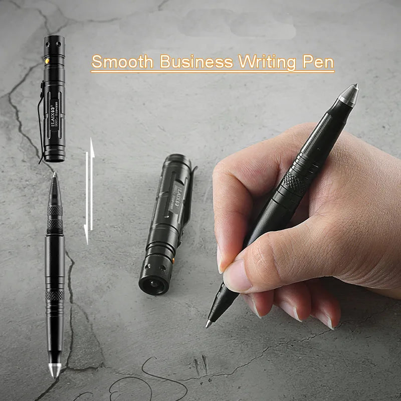 Multi Function Tactical Pen Emergency Window Breaker Flashlight/Bottle Opener/Wrench/Screwdriver Outdoor Survival EDC Tool Vue