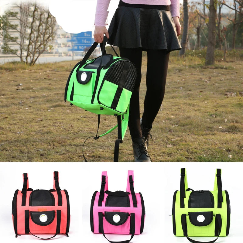Breathable Pet Carriers bag Outdoor Travel Mesh Pet Backpack Carry Bag Dog Carriers handbag Cozy Cat Rabbit Small Pet Cage House Vue