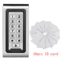 Waterproof Metal 125KHZ Access Control Keypad With 8000 Users+10 Key Fobs For RFID Door Access Control System Vue AC and 10 cards