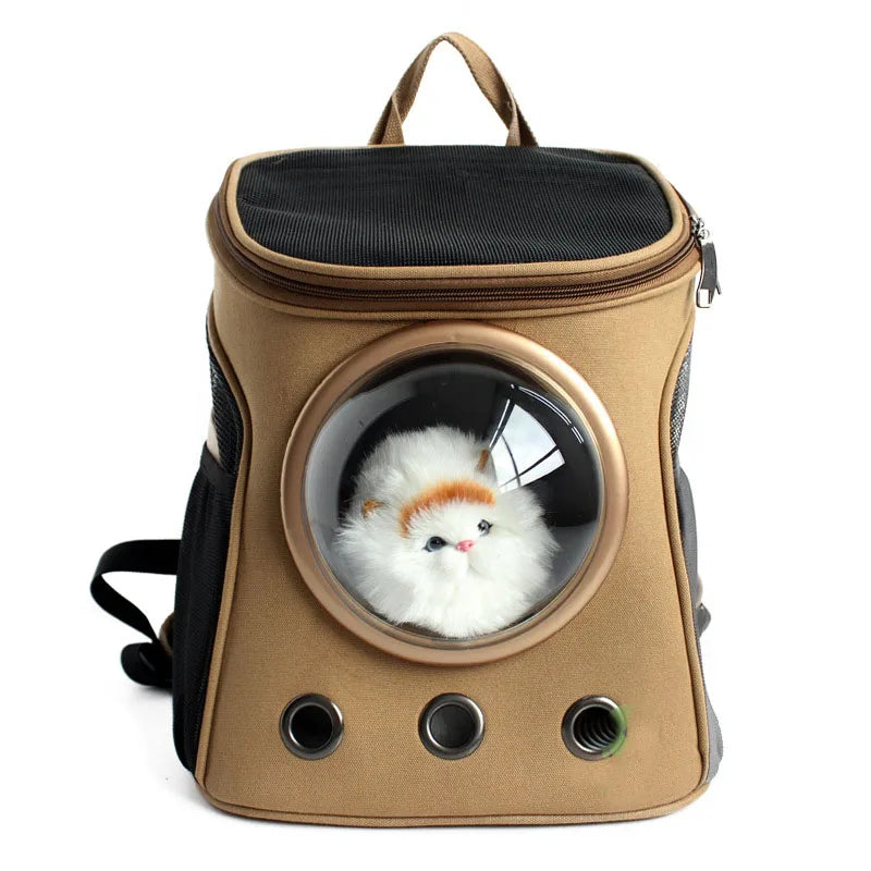 High Quality Canvas Space Capsule Car Cat Backpack Bubble Window for Kitty Puppy Small Dog Carriers Crate Outdoor Travel Bags Vue