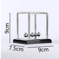 Newton Pendulum Mini Figurine Miniatures Newton Ball Steel Balance Ball Home Decoration Child Physics Science Education Ornament Vue Light Grey