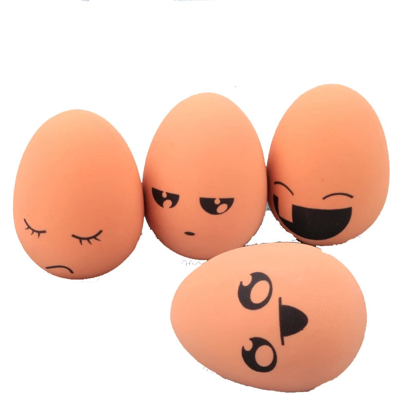 Cute 1pcs Bouncing Realistic Egg Dog Cat Toy expression Ball Resistant Chew Funny Puppy Training Interactive Pet Supplies Vue