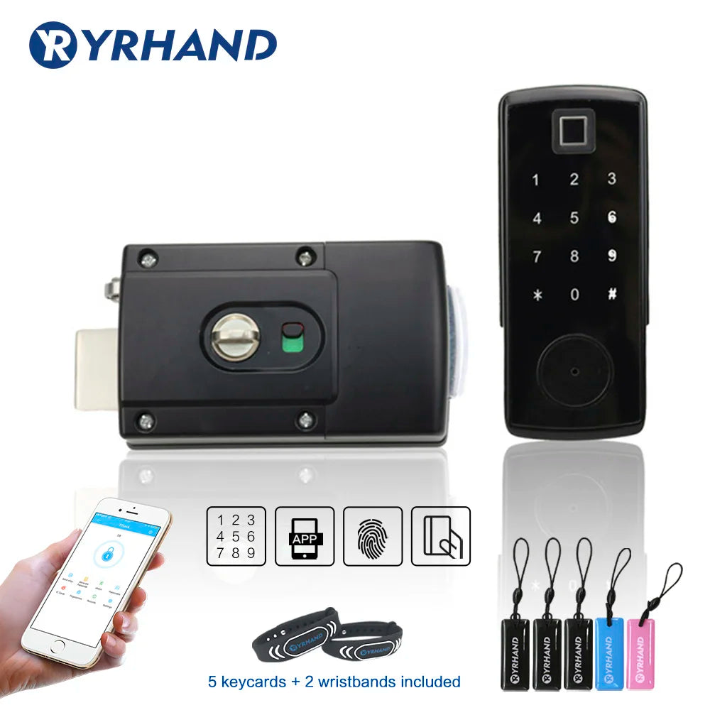 TTlock app Electronic Door Lock, Digital Door Lock Smart, Bluetooth APP Keyless Keypad Code Password Door Lock Vue