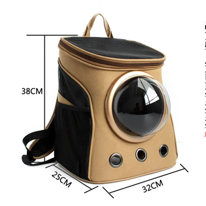 High Quality Canvas Space Capsule Car Cat Backpack Bubble Window for Kitty Puppy Small Dog Carriers Crate Outdoor Travel Bags Vue