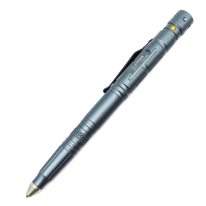 Multi Function Tactical Pen Emergency Window Breaker Flashlight/Bottle Opener/Wrench/Screwdriver Outdoor Survival EDC Tool Vue GRAY