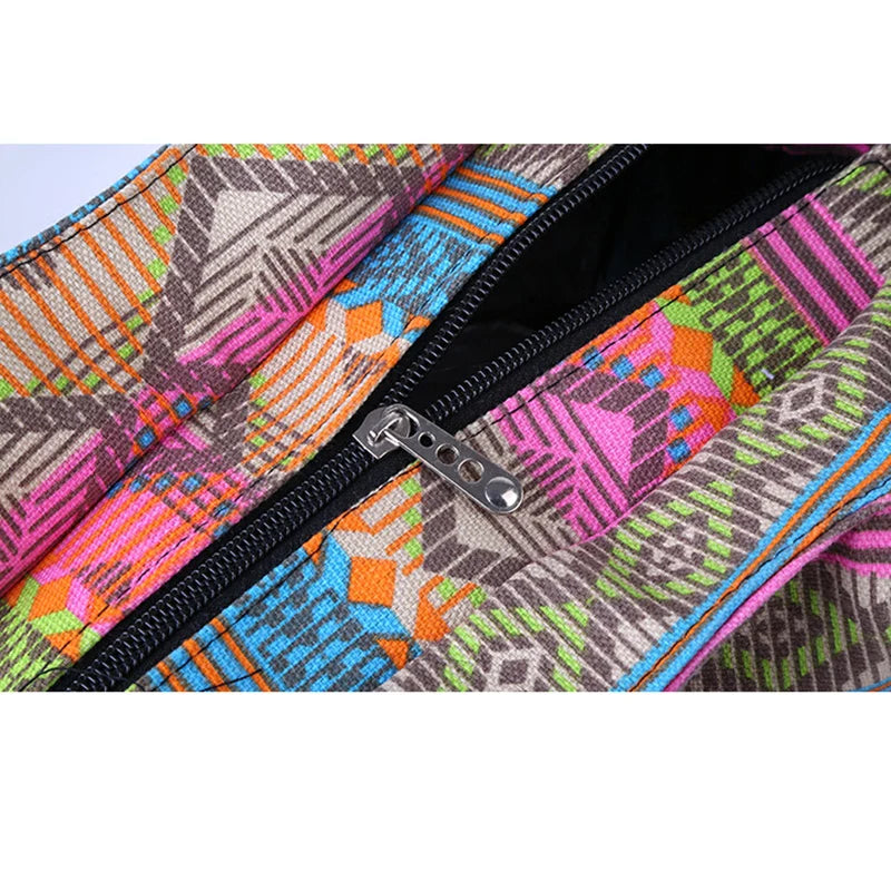 Casual Summer Beach Women Bag Lunch Fashion Canvas Striped Handbags