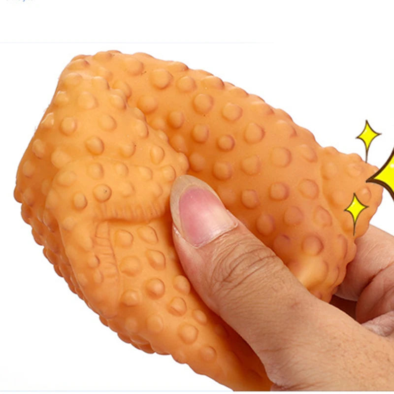 Cute Funny Plastic Screaming Chicken Big / Puppy Interactive Chewing Roast Chicken Dog Toy Cleaning Teeth Small Pet Squeaker Toy Vue