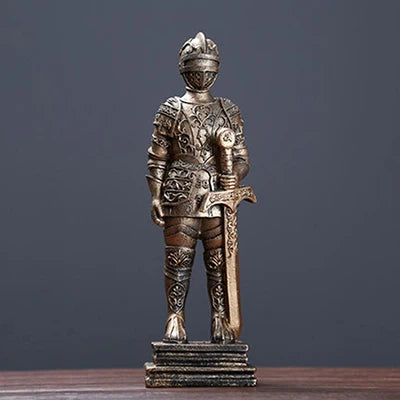 Artificial European Vintage Roman Soldier Figurines Miniatures Living Room Warrior Home Decor Resin Ornament Valentines Day Gift Vue 1