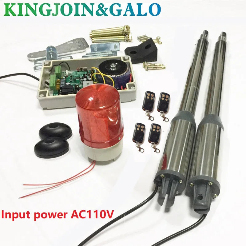 Easy Install Automatic Swing Gate Dual Arms Swing Gate Opener with 4 Transmitters 1 Pair of Photocells 1 Alarm Light Vue