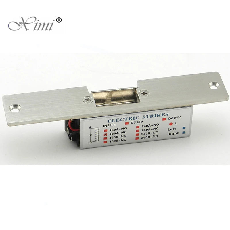 Electric Strike Lock Narrow Type Electric Door Lock for Home Office Wood Metal Door NO Mode Fail Secure DC 12V Access Control Vue