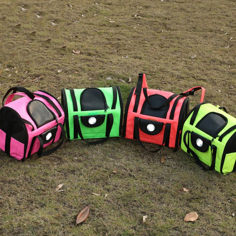 Breathable Pet Carriers bag Outdoor Travel Mesh Pet Backpack Carry Bag Dog Carriers handbag Cozy Cat Rabbit Small Pet Cage House Vue