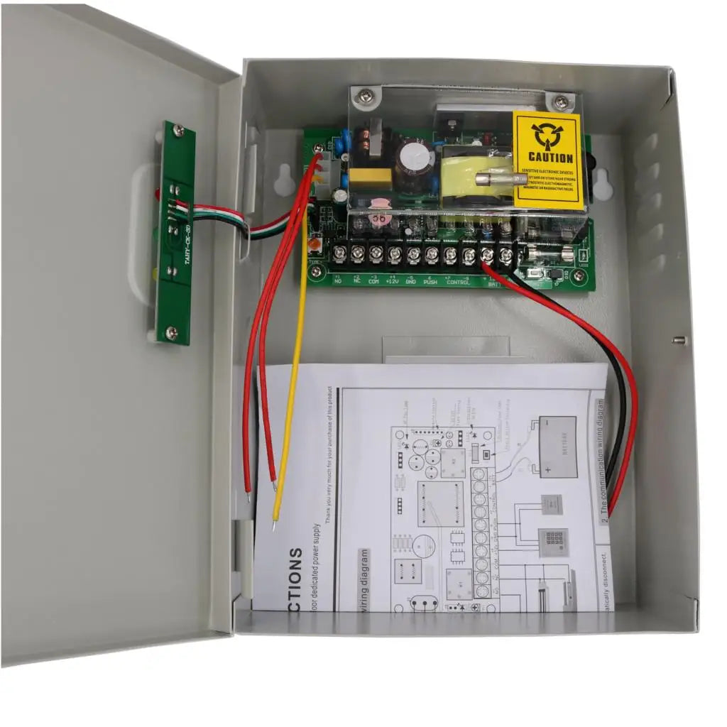 12V 5A Universal power supply for door access control system with backup Battery interface Vue Default Title