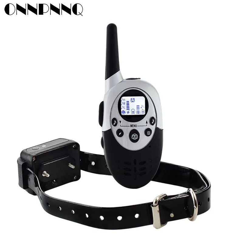 1000m Remote Electric Dog Training Collar Waterproof Vibra Remote Dog Static Shock stop Barking charged Pet Dog Training Collar Vue for 1 dog US Plug