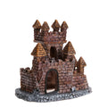 Vintage Europe Resin Castle Aquarium Fish Tank Decoration Ornament Mini Simulation Hollow House Blockhouse For Hiding Breeding Vue black 11.5X7X10.5CM