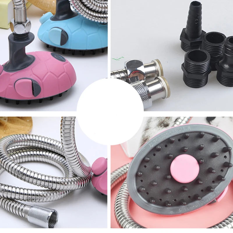 Multifunctional Pet Shower Nozzle Massage Dog Artifact Bath Nozzle Bath Brush Shampoo Sprayer Animal Hair Cleaner Pet Supplies Vue