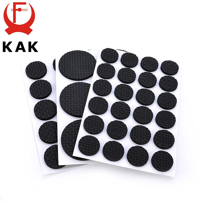 KAK 1-24PCS Self Adhesive Furniture Leg Feet Rug Felt Pads Anti Slip Mat Bumper Damper For Chair Table Protector Hardware Vue