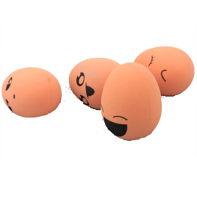 Cute 1pcs Bouncing Realistic Egg Dog Cat Toy expression Ball Resistant Chew Funny Puppy Training Interactive Pet Supplies Vue